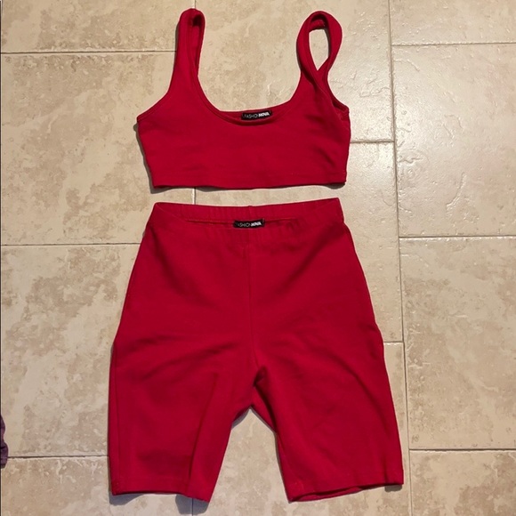 Fashion Nova Pants - BIKER SHORT SET
